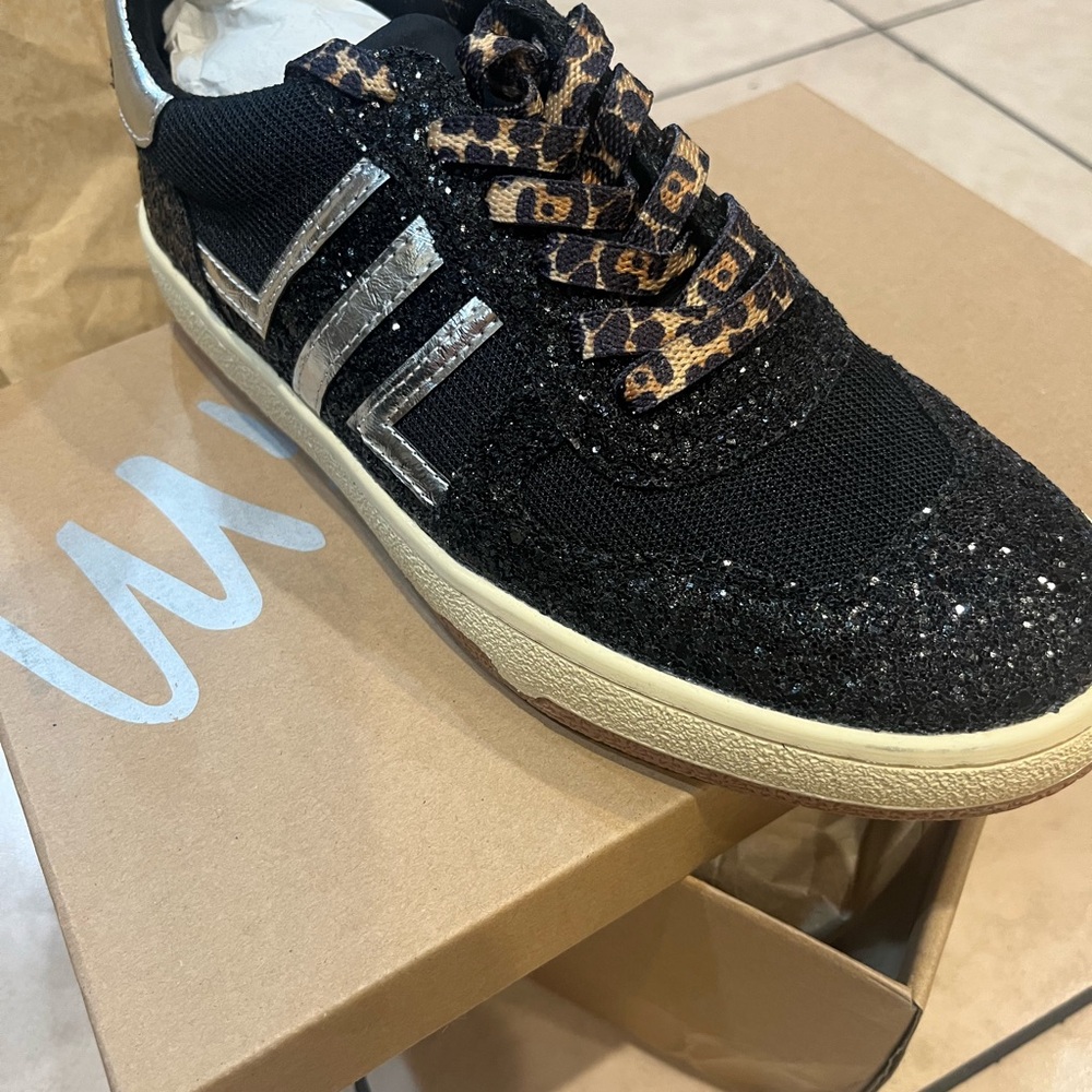 Miracle Miles Black and Silver Sneakers